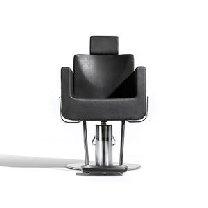 chromed metal barber chair