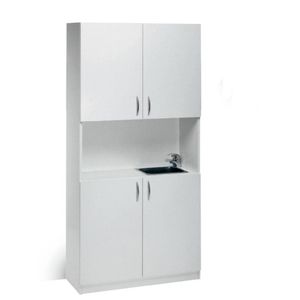 hairdresser cabinet with washbasin