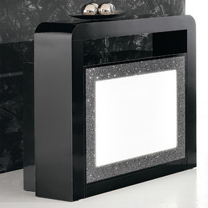 glass reception desk