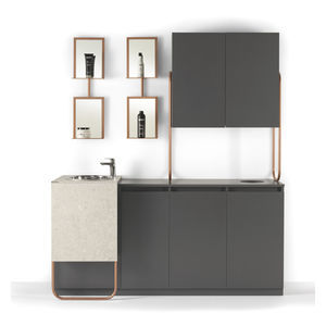 wellness center cabinet with washbasin