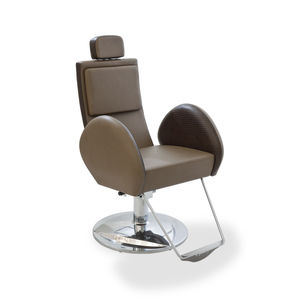 steel beauty salon chair / with headrest / with footrest / star base