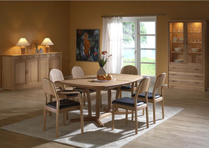 contemporary table / wooden / round