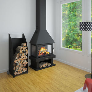wood-burning fireplace