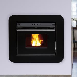 pellet fireplace insert / remote-controlled