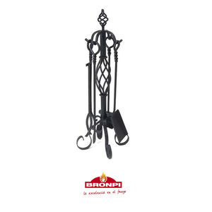 steel fireplace set