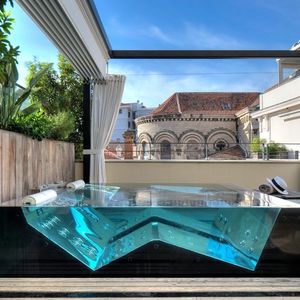 above-ground hot tub