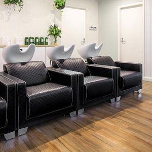 synthetic leather shampoo chair 1