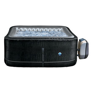 above-ground hot tub / square / 4-seater / inflatable