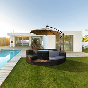 above-ground hot tub