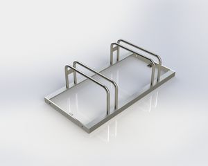 steel bike rack / galvanized steel / zinc-plated steel / powder-coated steel