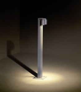 garden bollard light / contemporary / metal / halogen