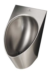 wall-mounted urinal / stainless steel