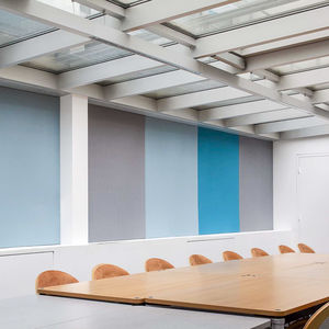 ceiling acoustic panel / wall-mounted / fabric / composite material