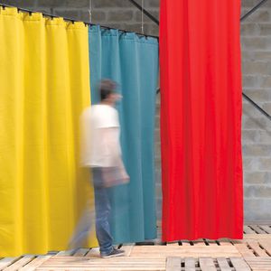 plain curtain / pleated / fabric