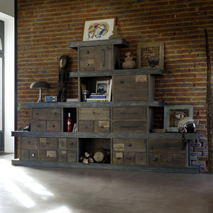 traditional living room wall unit