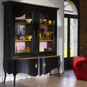 Louis XV style china cabinet / wooden / glass