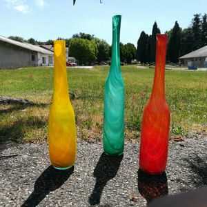 Blown glass bottle - BARIOLE - Verrerie de Saint-Just