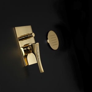 shower mixer tap / wall-mounted / brass / bathroom