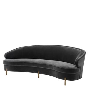 contemporary sofa / velvet / 3-seater / upholstered