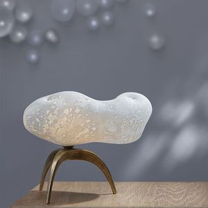table lamp / contemporary / bronze / blown glass