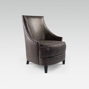 traditional armchair / fabric / with removable cover / for hotel
