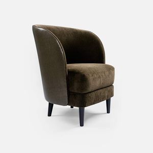 contemporary armchair / fabric / beech / with washable removable cover