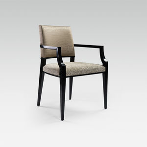 contemporary armchair / fabric / beech / with armrests
