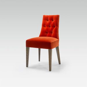 contemporary chair / custom / fabric / beech