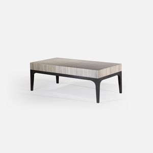 contemporary coffee table / beech / rectangular / for hotel
