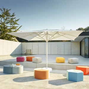 aluminum patio umbrella / polyester / hand crank