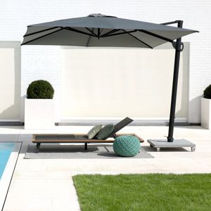 offset patio umbrella / commercial / aluminum / orientable