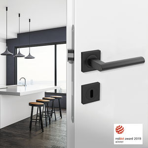 door handle / stainless steel / contemporary / satin finish