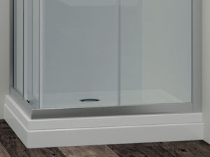square shower base / raised / acrylic