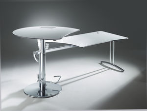 metal desk / contemporary / commercial / height-adjustable