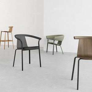 contemporary chair / with armrests / stackable / ergonomic