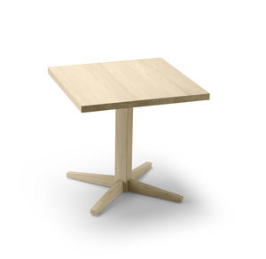 contemporary bistro table / oak / square / for restaurants
