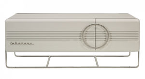 contemporary TV cabinet / lacquered wood / stainless steel
