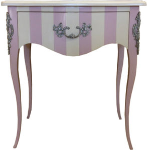 classic bedside table / lacquered wood / rectangular / with drawer