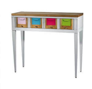 traditional sideboard table / lacquered wood / rectangular / with drawer