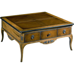 classic coffee table / lacquered wood / square / with drawer