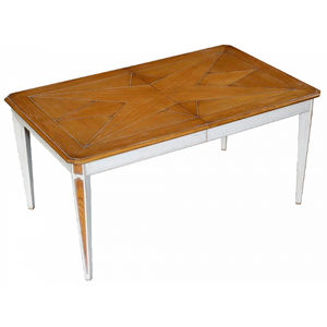 traditional table / oak / lacquered wood / rectangular
