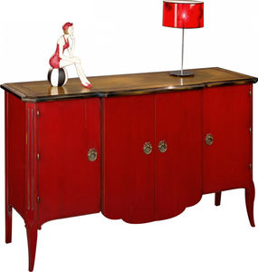 traditional sideboard / lacquered wood / red