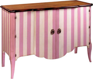 traditional chest of drawers / lacquered wood / white / pink