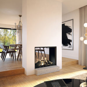 closed gas hearth