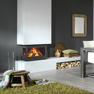 3-sided fireplace insert