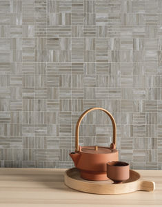 indoor mosaic tile / wall / glass / square