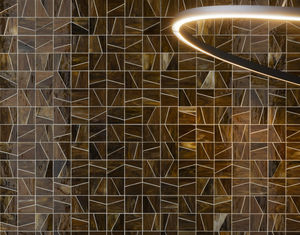 indoor mosaic tile / wall / glass / square