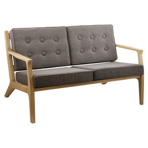 contemporary sofa / fabric / wood / for public buildings