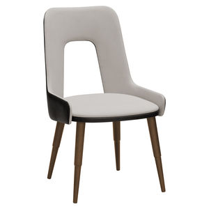 contemporary chair / upholstered / with armrests / fabric