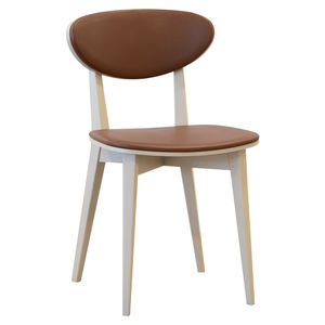 contemporary chair / upholstered / fabric / wooden